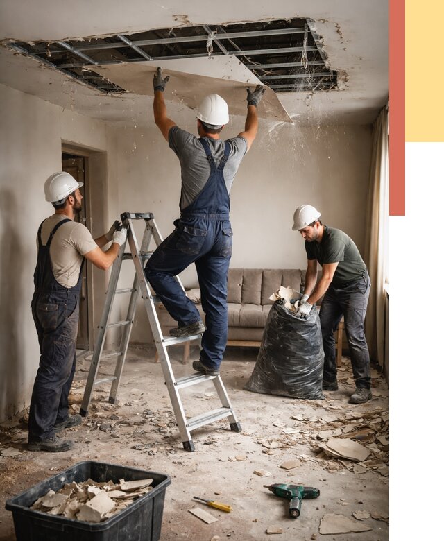 Демонтаж гипсокартонного потолка в волжском от 425 руб. за м2 — ОТДЕЛОЧНИК-Влж