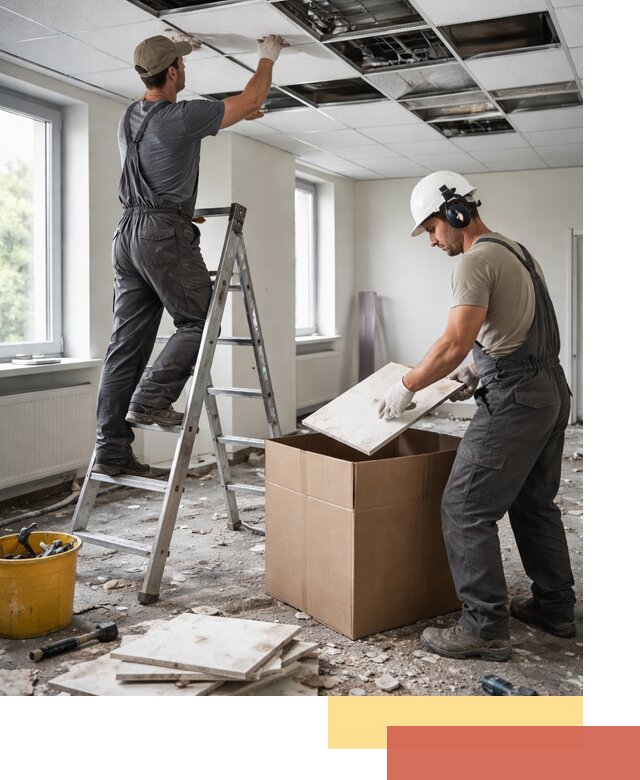 Демонтаж потолочной плитки в волжском быстро и аккуратно