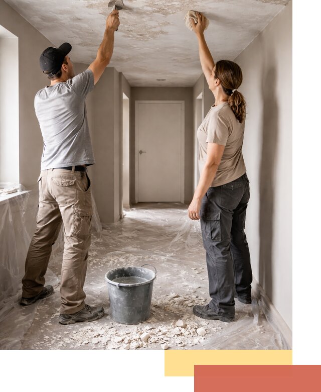 Удаление побелки с потолка в волжском — быстро и аккуратно