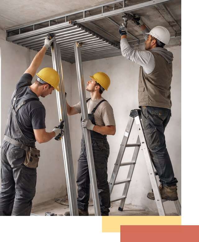 Монтаж реечного потолка под ключ в волжском