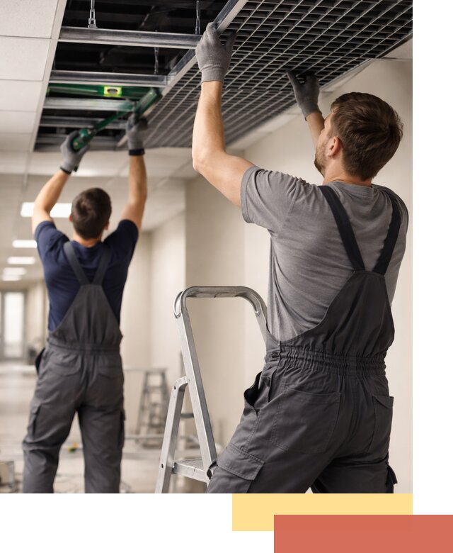 Монтаж потолка Грильято в волжском: установка под ключ качественно