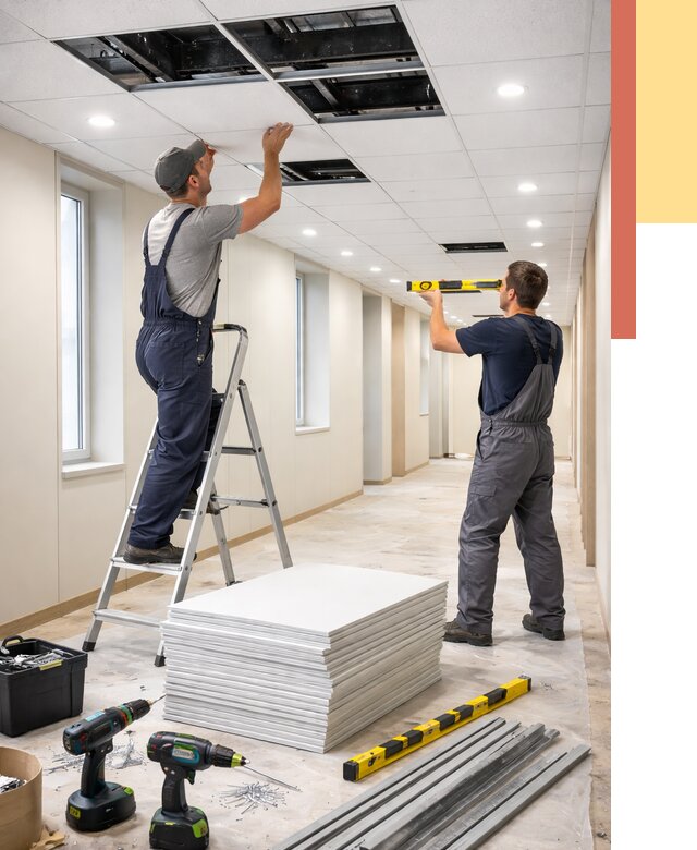 Ремонт потолка Армстронг в волжском от 4559 руб. — быстро и недорого | ОТДЕЛОЧНИК-Влж