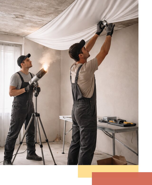 Установка натяжного потолка под ключ в волжском