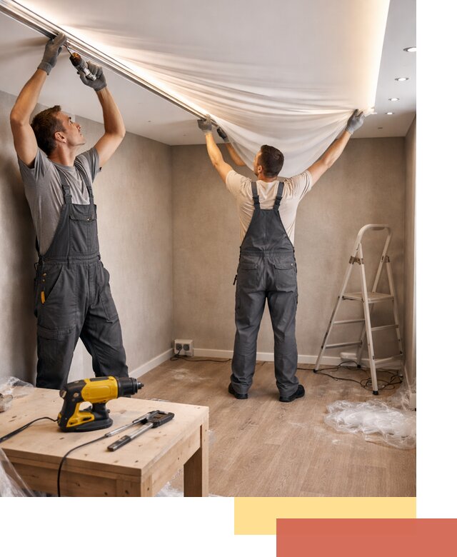 Монтаж натяжного потолка с подсветкой в волжском цена и сроки