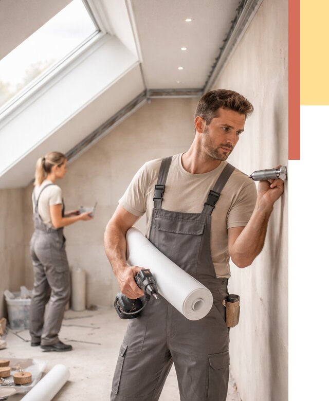 Монтаж натяжного потолка на мансарде в волжском от 3546 руб. | ОТДЕЛОЧНИК-Влж