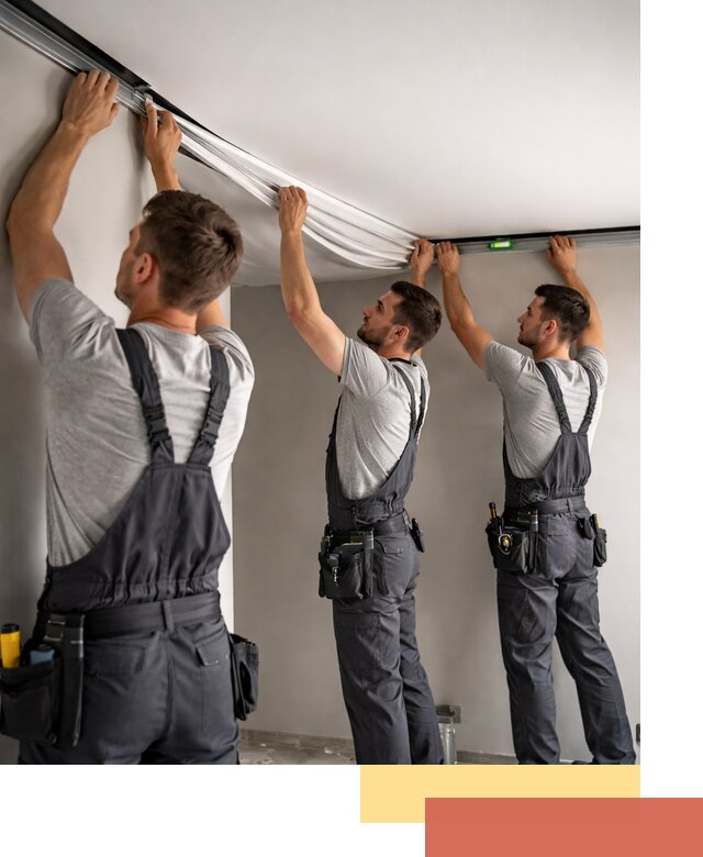 Теневые натяжные потолки в волжском: монтаж и отделка быстро и качественно