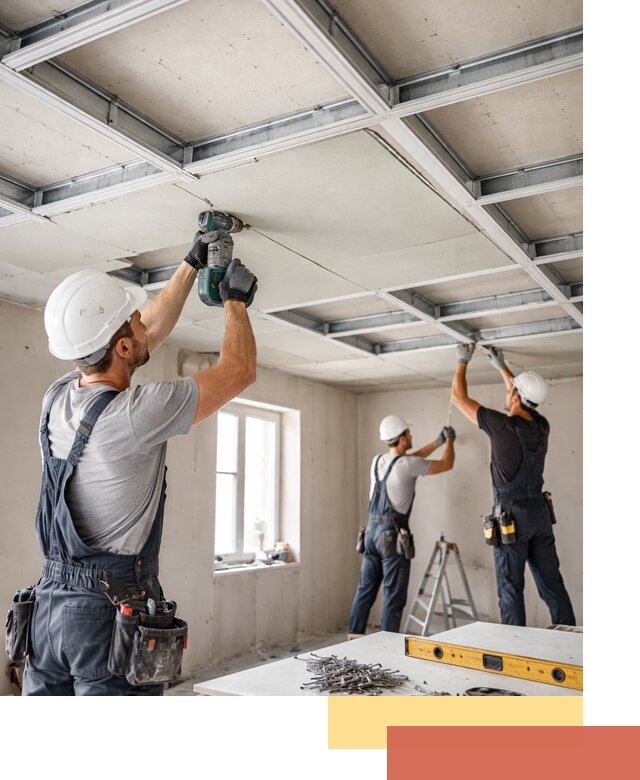 Кессонный потолок из гипсокартона под ключ в волжском