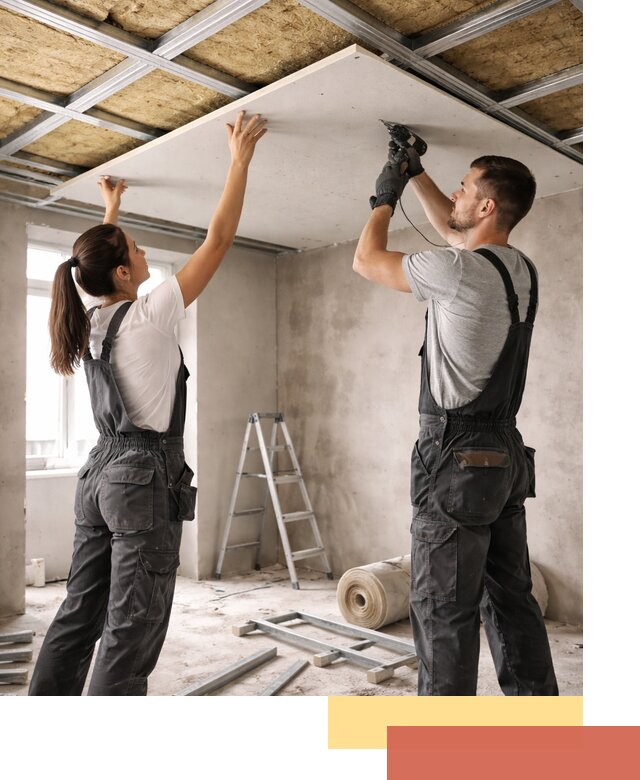 Звукоизоляция потолка из ГКЛ в волжском профессионально и надежно