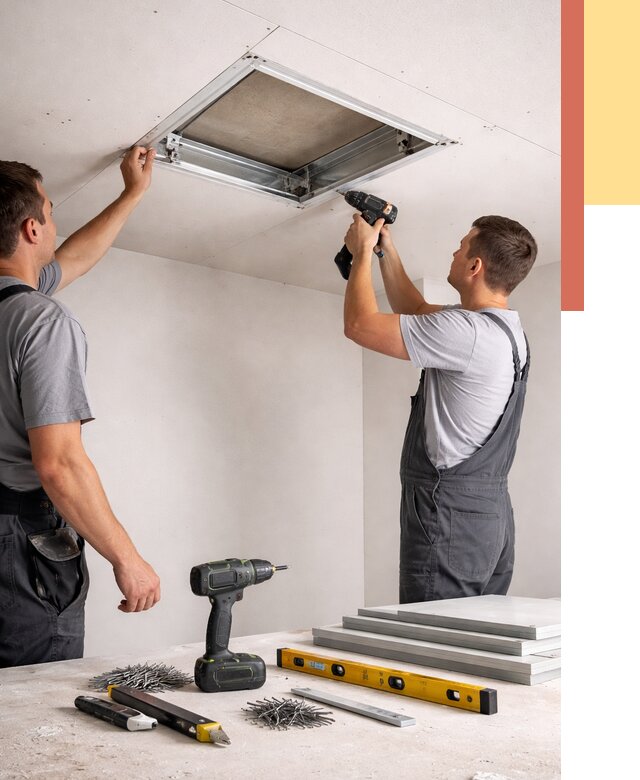 Установка люка в потолок ГКЛ в волжском от 2533 руб. под ключ | ОТДЕЛОЧНИК-Влж