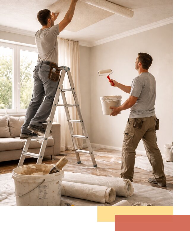 Поклейка обоев на потолок в волжском — качественно и быстро