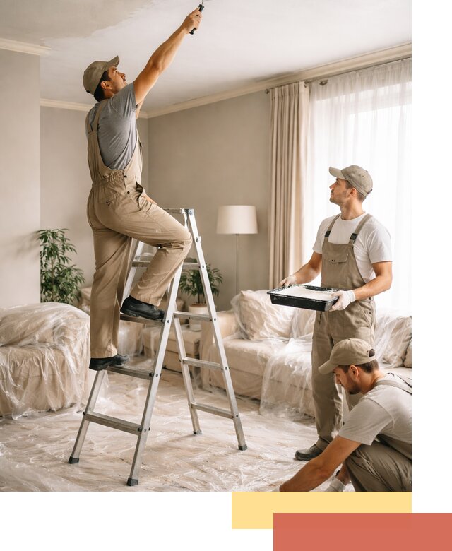 Покраска потолков акриловой краской в волжском качественно и быстро