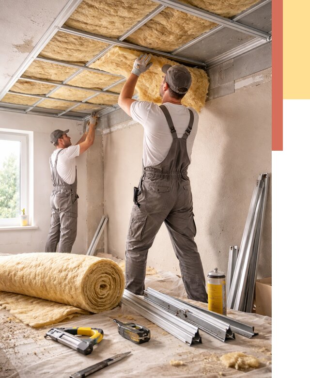 Утепление потолка в волжском от 7294 руб/м2 — недорого, быстро, под ключ | ОТДЕЛОЧНИК-Влж