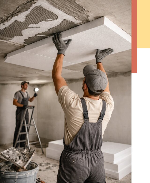 Утепление потолка пенопластом в волжском от 4559 руб/м2 — недорого и быстро | ОТДЕЛОЧНИК-Влж